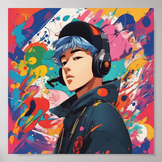 Affiche design moderne coloré et audacieux (Devant)