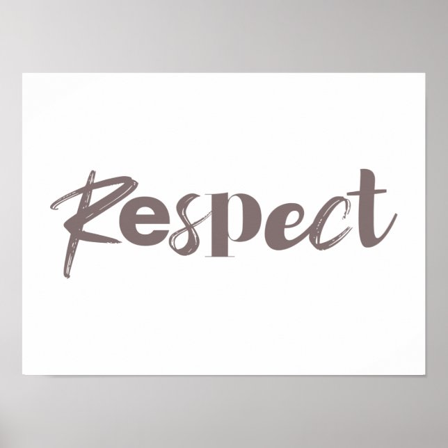 Affiche Design moderne, créatif, cool, tendance du respect (Devant)