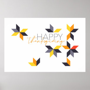 Affiche Design moderne et gai du Bon thanksgiving