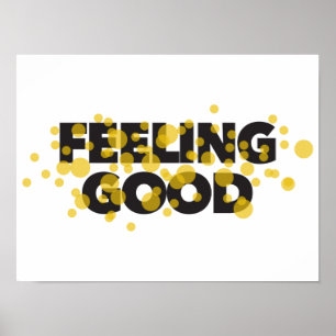 Affiche Design moderne, ludique, gai du Feeling Good