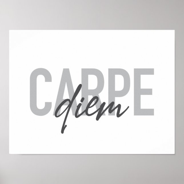 Affiche Design moderne, simple, urbain, cool Carpe Diem (Devant)