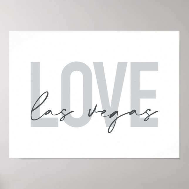 Affiche Design moderne, urbain, simple, cool Love Las Vega (Devant)