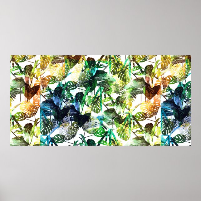 Affiche Design motif Abstrait avec des couleurs vives (Devant)