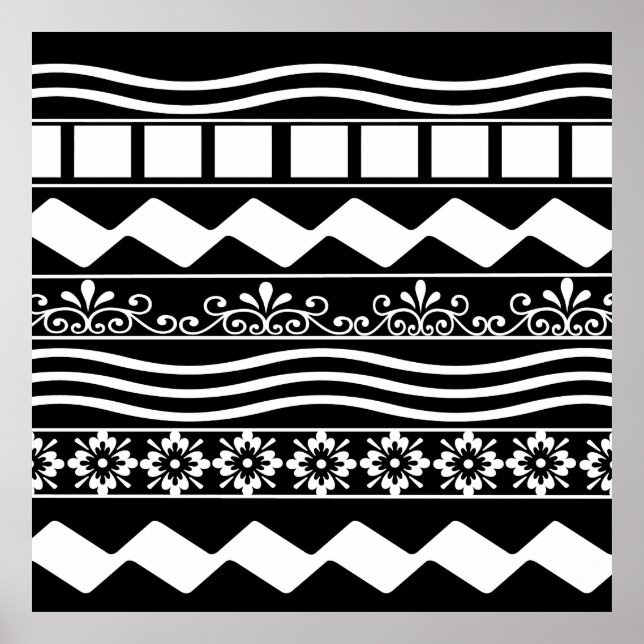 Affiche design motif abstrait moderne (Devant)