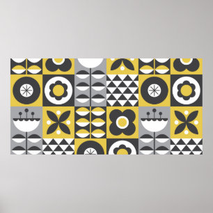 Affiche Design motif fluide et fluide. Style scandinave