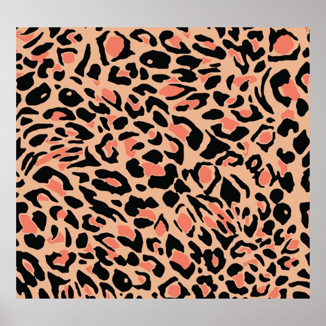 Affiche Design Motif Leopard vintage (Devant)