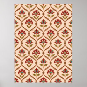 Affiche Design motif vintage ornemental abstrait, abst