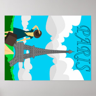 Affiche Design rétro à Paris