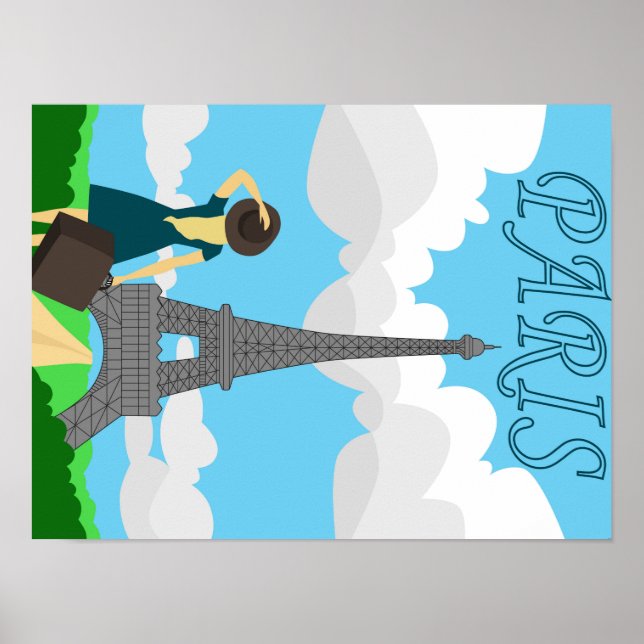 Affiche Design rétro à Paris (Devant)