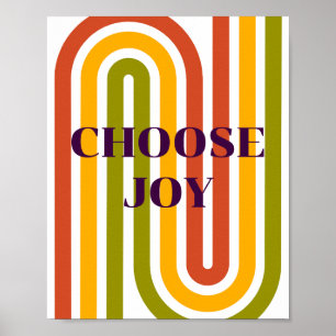 Affiche Design rétro, Choisissez la joie