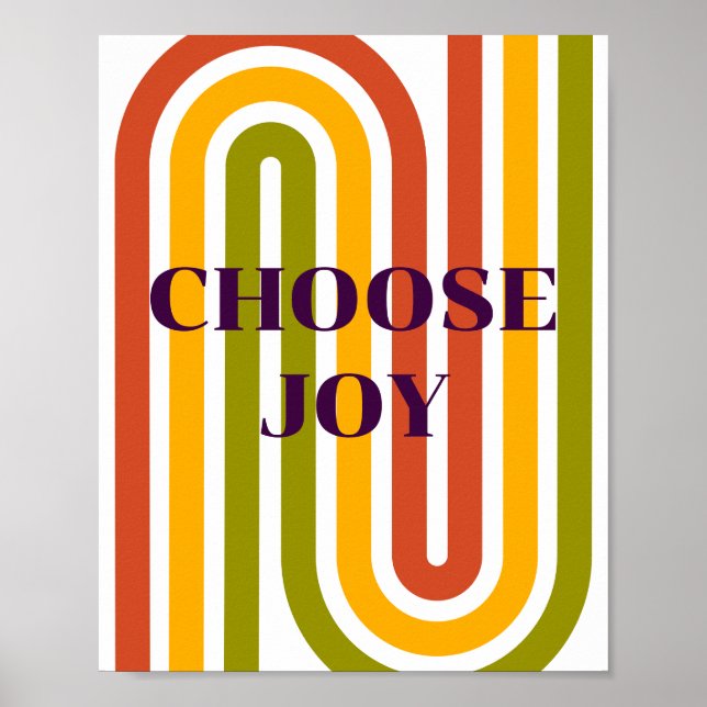 Affiche Design rétro, Choisissez la joie (Devant)
