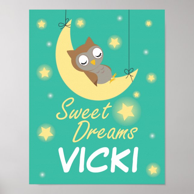 Affiche Design Sweet Dreams pour enfants. (Devant)