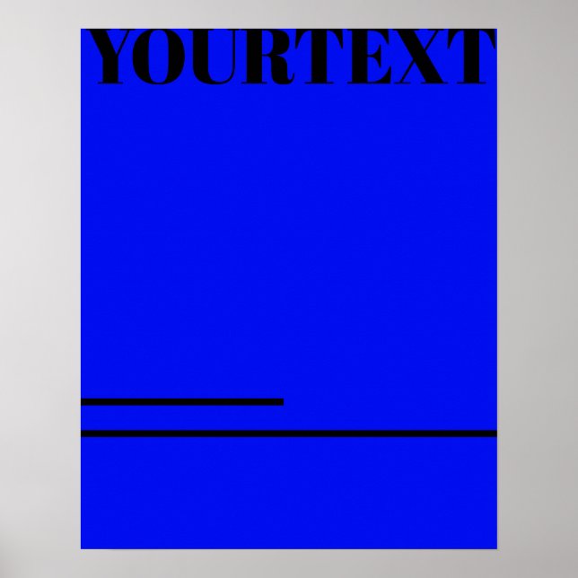 Affiche Design typographique personnalisé minimalisme cool (Devant)