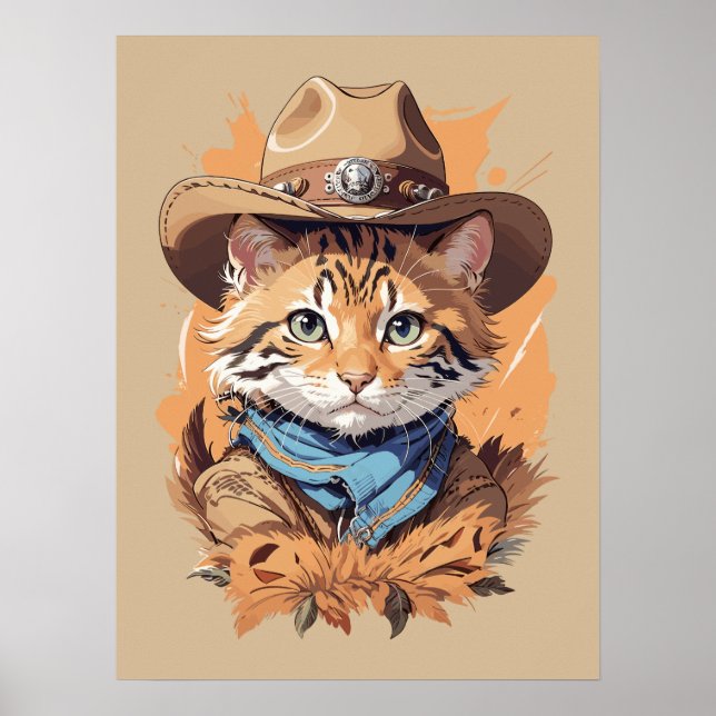 Affiche Design vintage Cowboy Kitten (Devant)