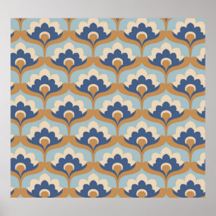 Affiche Design vintage Floral Sans Maille.