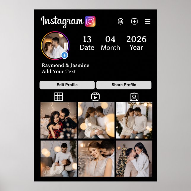 Affiche Design Your Own 7 Photo Collage (Devant)
