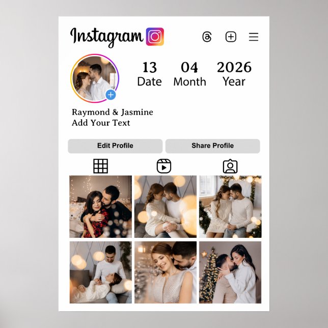 Affiche Design Your Own 7 Photo Collage (Devant)