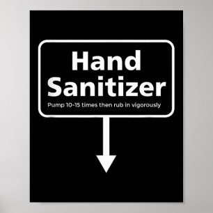 Affiche Désinfectant pour mains pour hommes - Humour adult