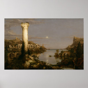 Affiche Désolation (1836) — Ruines de l'Empire Thomas Cole