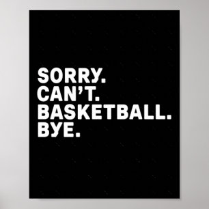 Affiche Désolé. Basket-ball. Au revoir. Graphique