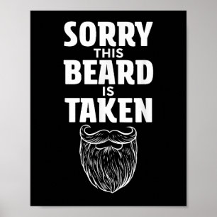 Affiche Désolé cette barbe est prise Chemise Valentines Jo