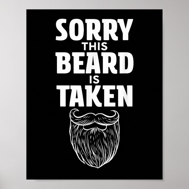 Affiche Désolé cette barbe est prise Chemise Valentines Jo (Devant)