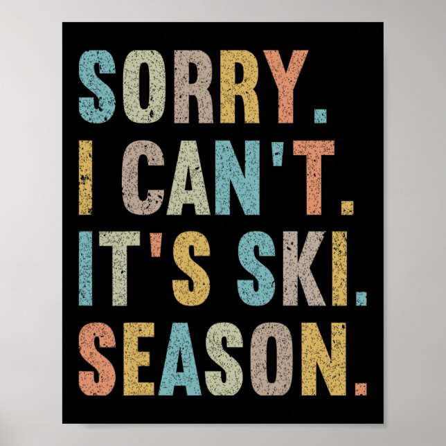 Affiche Désolé je ne peux pas c'est la saison de ski1 (Devant)