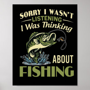 Affiche Désolé, je n'écoutais pas, je pensais au poisson