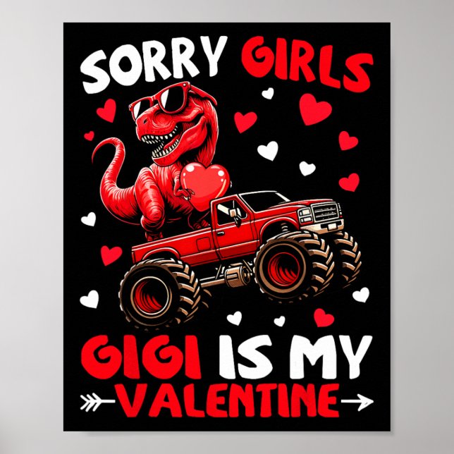 Affiche Désolé les filles Gigi est mon dinosaure monstre d (Devant)