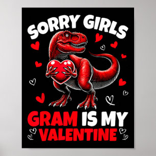 Affiche Désolé les filles Gram est mon dinosaure de la Sai