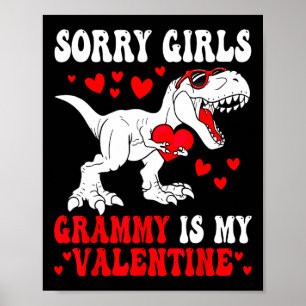 Affiche Désolé les filles Grammy est mon dinosaure de la S
