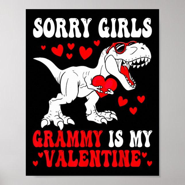Affiche Désolé les filles Grammy est mon dinosaure de la S (Devant)