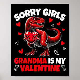 Affiche Désolé les filles grand-mère est ma Saint-Valentin