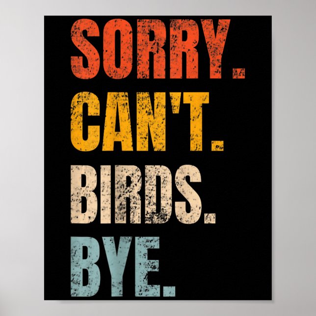 Affiche Désolé, les oiseaux ne peuvent pas dire au revoir  (Devant)