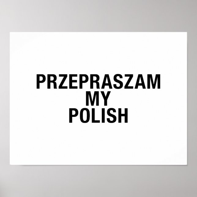 Affiche Désolé ma langue polonaise (Devant)