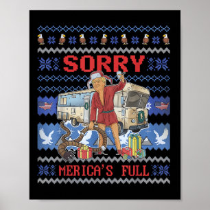 Affiche Désolé Mericas Plein Amusant Trump Vilain Noël