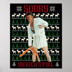 Affiche Désolé Mericas Plein Drôle Trump Noël Laid