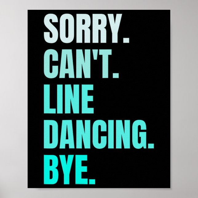 Affiche Désolé ne peut pas aligner la danse au Retro Dance (Devant)