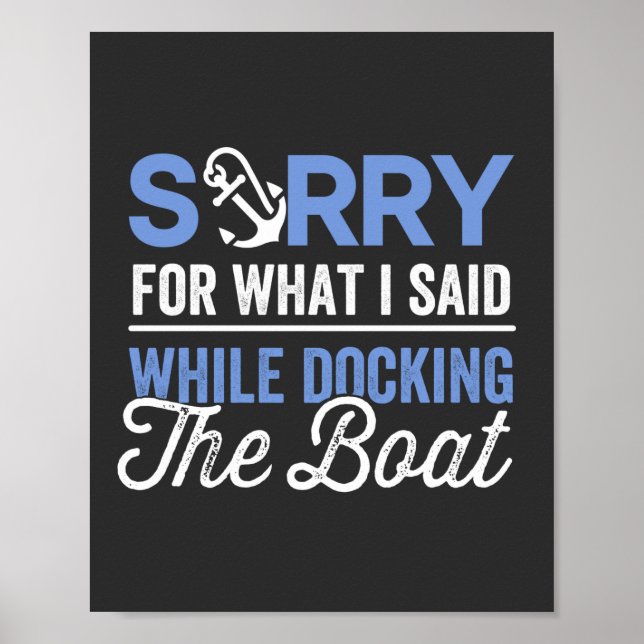 Affiche Désolé pour ce que j'ai dit en accostant le bateau (Devant)