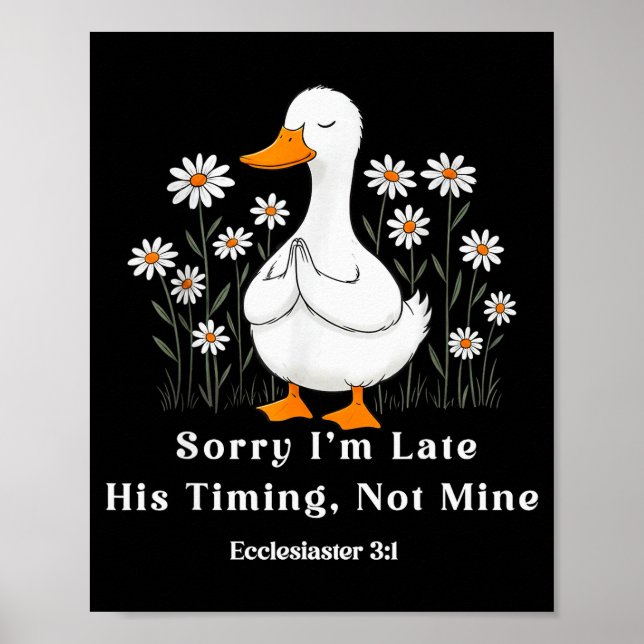 Affiche Désolé pour mon retard Son timing pas le mien, Chr (Devant)