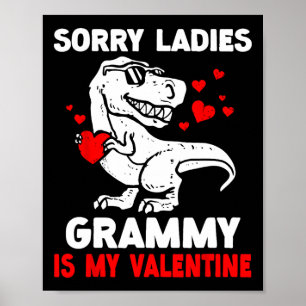 Affiche Désolée Mesdames Grammy Est Ma Saint-Valentin Cute