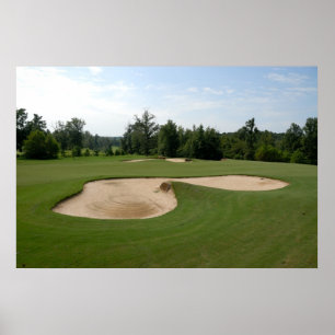 Affiche dessableur de terrain de golf
