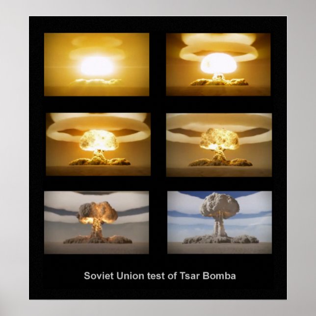 Affiche d'essai nucléaire de Tsar Bomba (Devant)