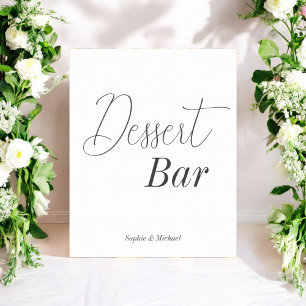 Affiche Dessert Bar Baby shower noir blanc