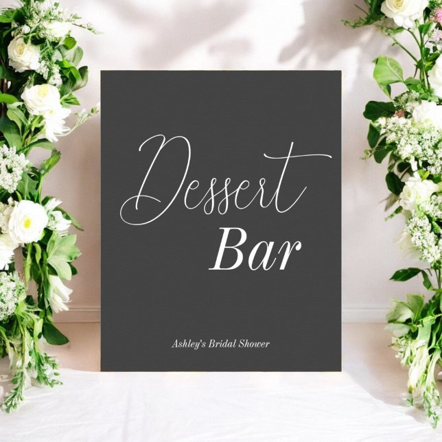 Affiche Dessert Bar Mariage noir blanc (Créateur téléchargé)
