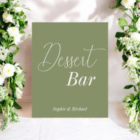 Dessert Bar Sage Green Baby shower Mariage