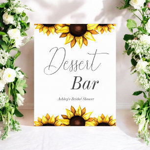 Affiche Dessert Bar Sunflower Fête des mariées Mariage