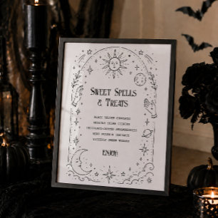 Affiche Dessert de Baby Shower Céleste Halloween pour la M