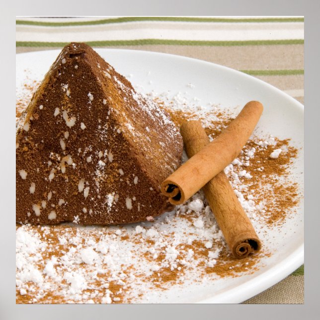 Affiche Dessert de gâteau au chocolat à la cannelle (Devant)