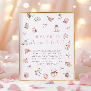 Affiche Dessert Sucré aux Fraises Ventre de Maman Grande